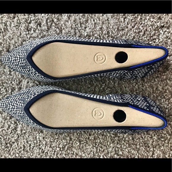 BNWB Rothy’s Navy Houndstooth points size 8.5 - Picture 1 of 4